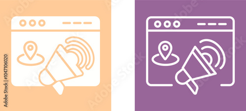 Location Web Advertising Vector Icon