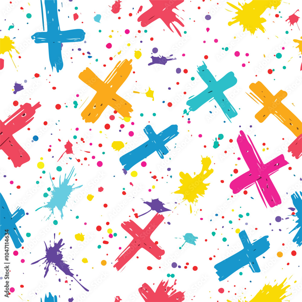 Obraz premium Vibrant Seamless Cross Pattern for Design Projects