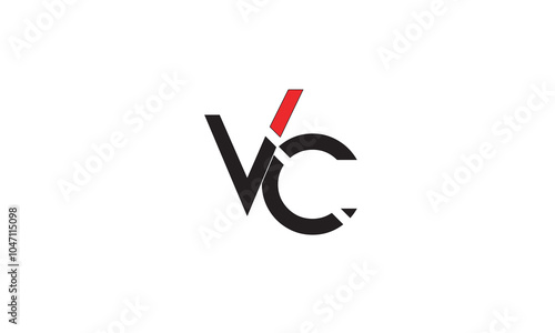 VC, CV, C, V Abstract Letters Logo Monogram