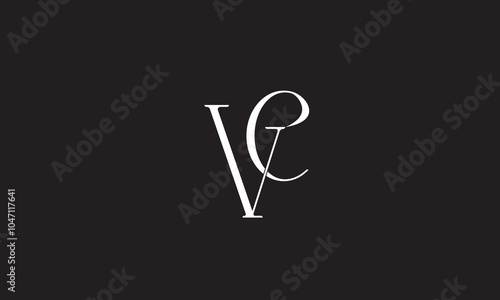 VC, CV, C, V Abstract Letters Logo Monogram