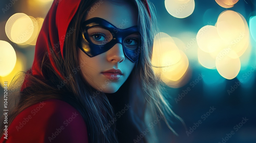Obraz premium portrait of a woman in a superhero costume