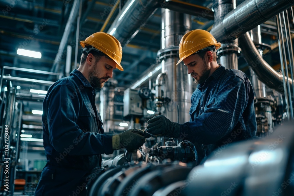 Technicians operating machinery to process and refine raw materials Technicians operating machinery to process and refine raw materials