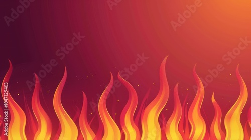 Abstract Flame Design with Red and Orange Hues