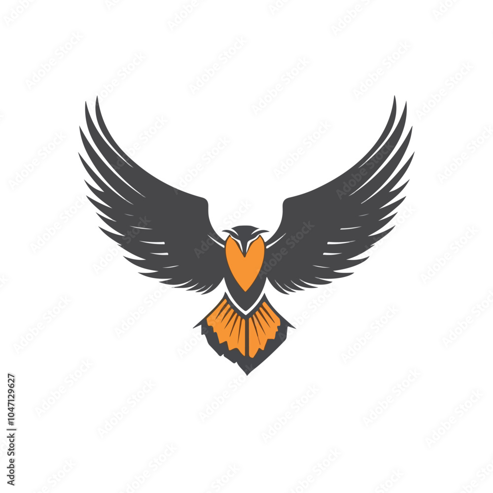 Obraz premium Falcon Wings Logo Design Template Vector Illustration