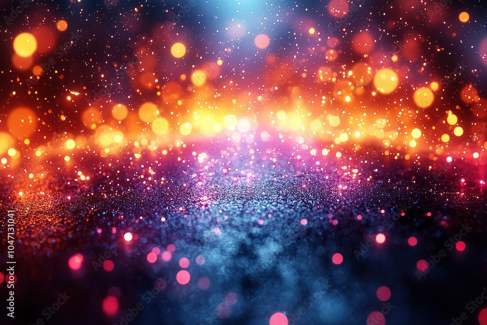 Abstract Background with Glittering Lights and Bokeh Abstract Background with Glittering Lights and Bokeh
