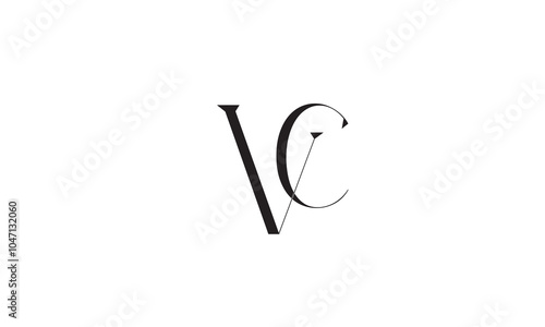 VC, CV, C, V Abstract Letters Logo Monogram