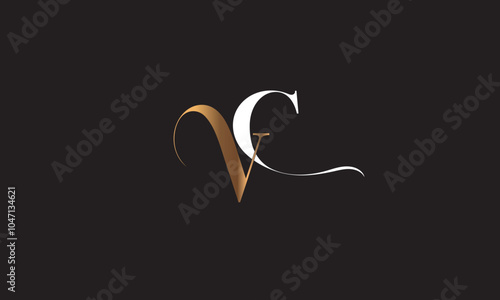 VC, CV, C, V Abstract Letters Logo Monogram