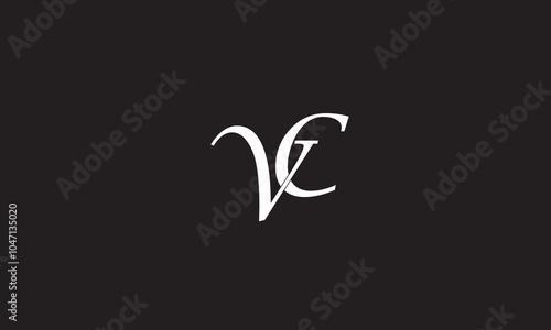 VC, CV, C, V Abstract Letters Logo Monogram