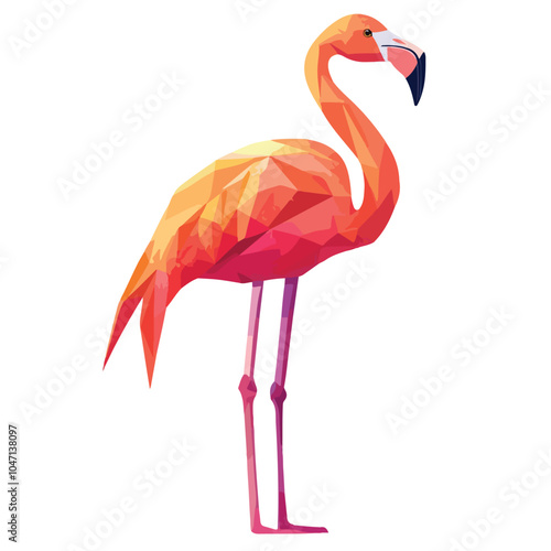 Flamingo Vector Logo Design Template for Graphic Projects