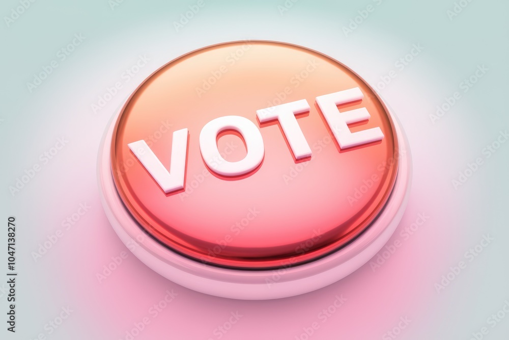 A red button with the word VOTE in white lettering.