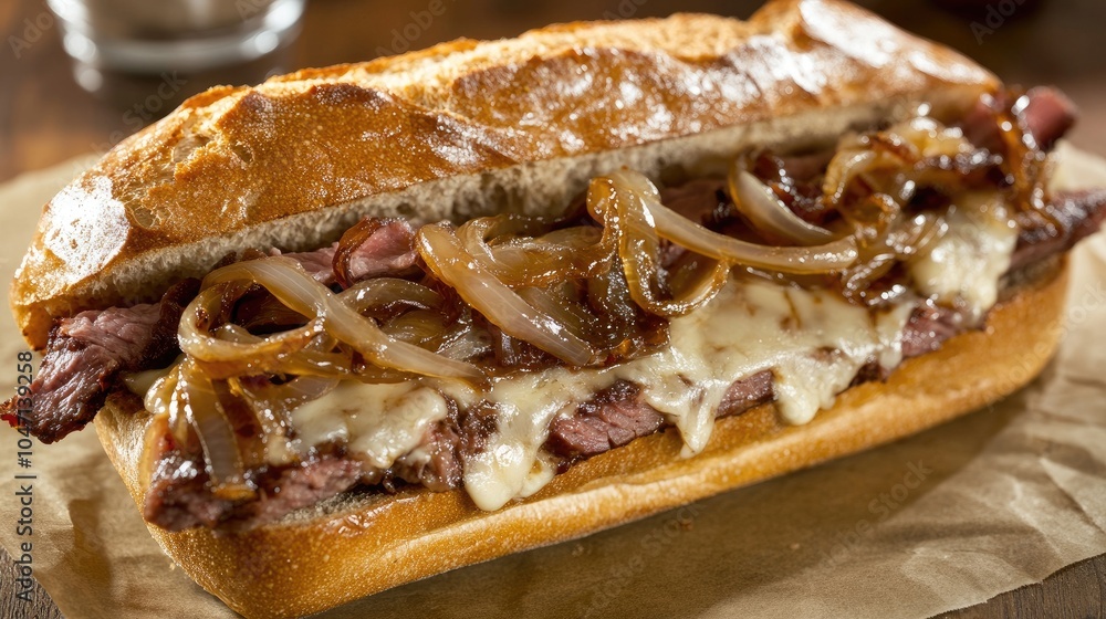 Savory Sandwich with Steak and Caramelized Onion Savory Sandwich with Steak and Caramelized Onion
