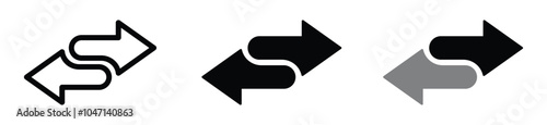 Double arrow icons in four direction set. Double arrow icon. Arrow vector icon