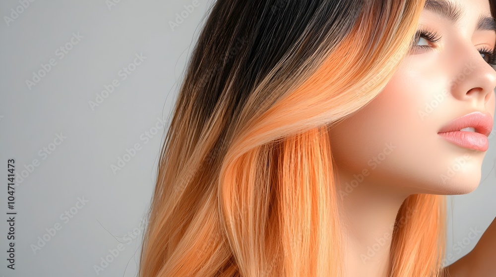 Ombre Hair Dyeing Process Featuring a Smooth Blend from Dark Roots to Lighter Vibrant Hair Tips Showcasing a Trendy Feminine Hairstyling Technique for Salon and Beauty Professionals Ombre Hair Dyeing Process Featuring a Smooth Blend from Dark Roots to Lighter Vibrant Hair Tips Showcasing a Trendy Feminine Hairstyling Technique for Salon and Beauty Professionals