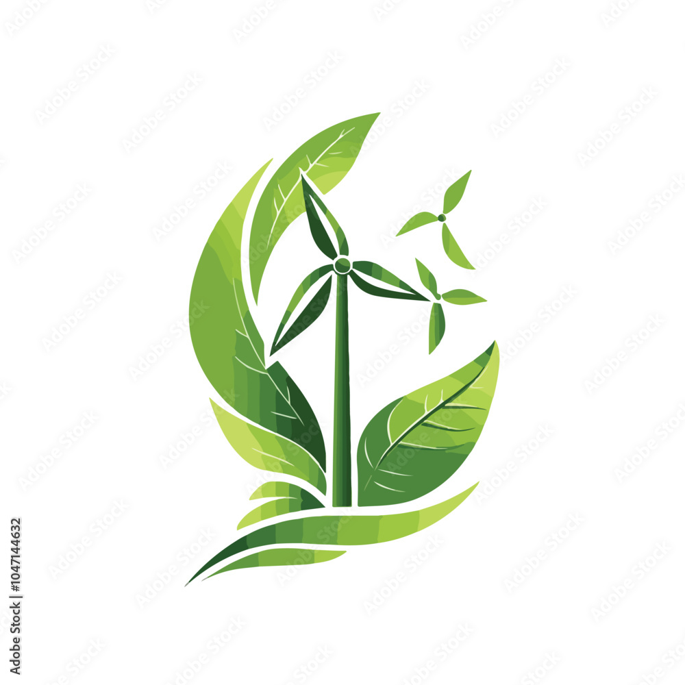 Fototapeta premium Green Energy Vector Logo Design Template - Eco-Friendly Environmental Concept