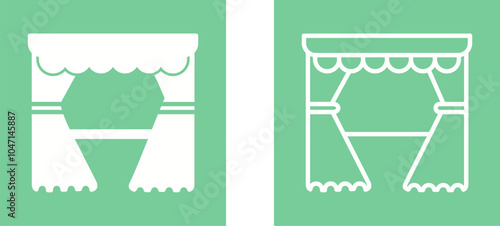 Curtains  Vector Icon