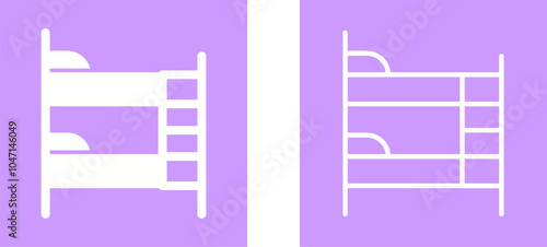 Bunk bed Vector Icon