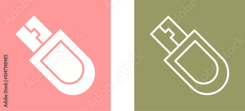 Bitcoin Usb Device Vector Icon