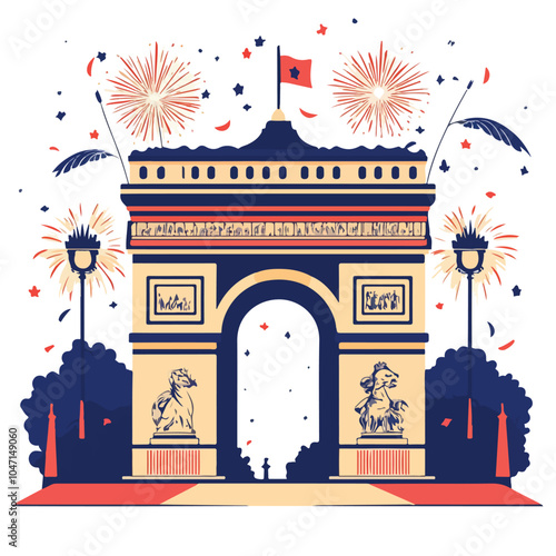 French Language Learning Illustration Card Banner or Poster Design