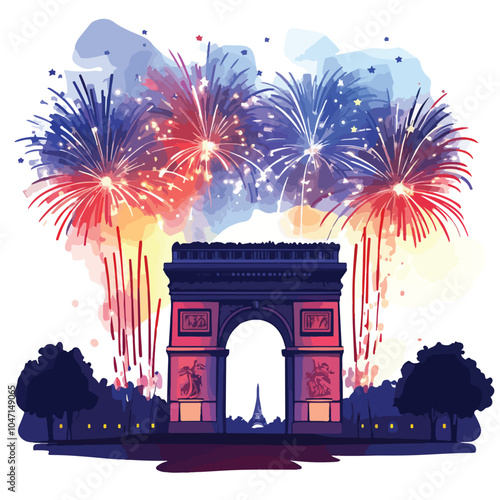 French Language Learning Illustration Card Banner or Poster Design