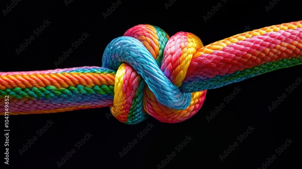 Rainbow Rope Knot Macro Photography Rainbow Rope Knot Macro Photography