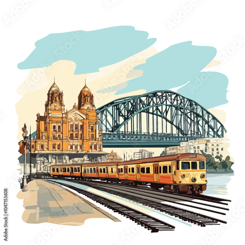 Historic Howrah Junction Railway Station in Kolkata, India - British Era Architecture