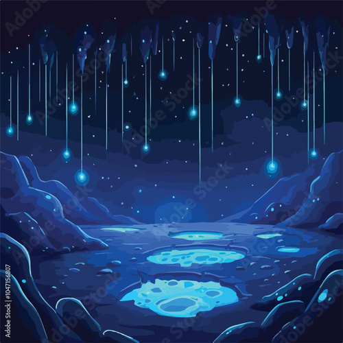 Meteor Rain Night Neon Space Background