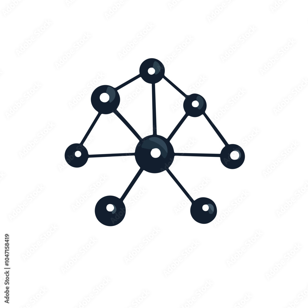 Molecule Logo Design Vector Illustration Template for Creative Projects Molecule Logo Design Vector Illustration Template for Creative Projects