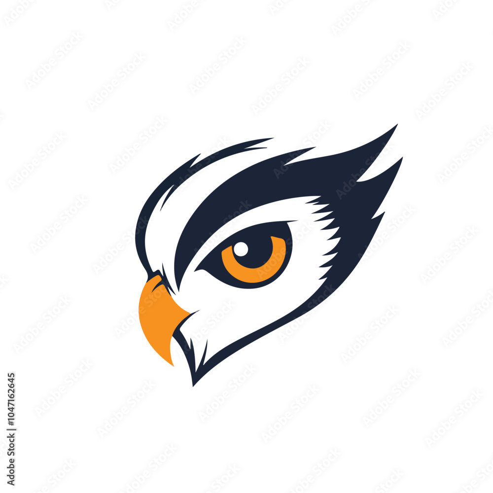 Owl Eye Logo Design Template Vector Illustration Owl Eye Logo Design Template Vector Illustration