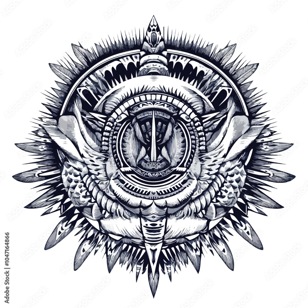 Obraz premium Polynesian Samoa Tattoo Design Vector Illustration