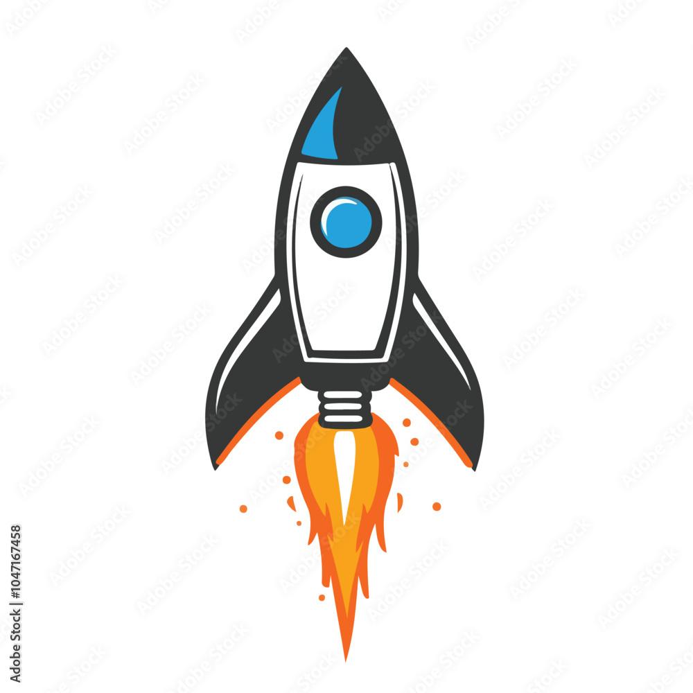 Modern Rocket Vector Logo Design Template for Businesses Modern Rocket Vector Logo Design Template for Businesses
