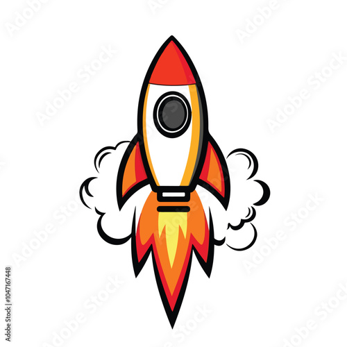 Modern Rocket Vector Logo Design Template for Businesses