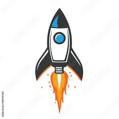 Modern Rocket Vector Logo Design Template for Businesses