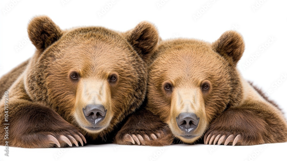 Fototapeta premium Bears Resting Together in Peaceful Sleep