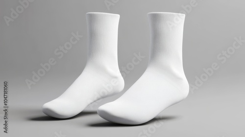 White Crew Socks Mockup – Minimalistic Design