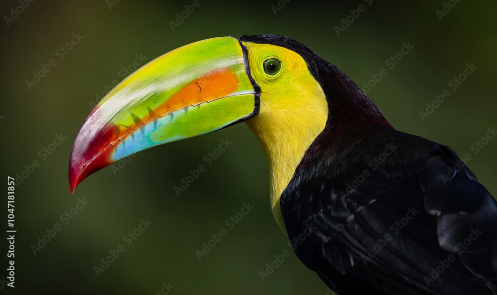 Fototapeta premium A toucan in the rainforest of Costa Rica