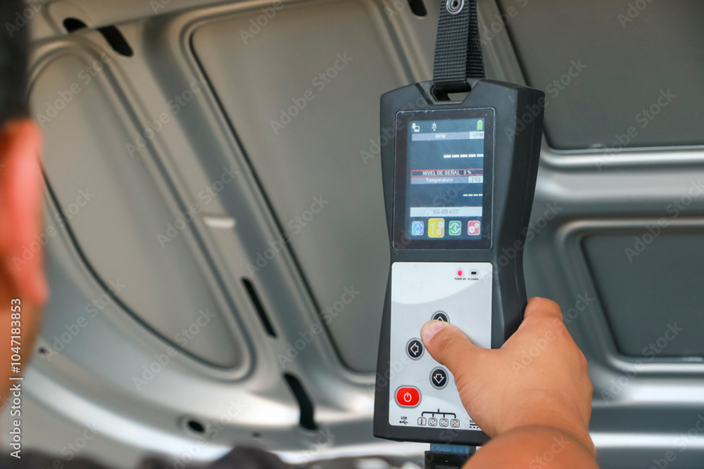 Man hand working with mechatronic equipment Man hand working with mechatronic equipment