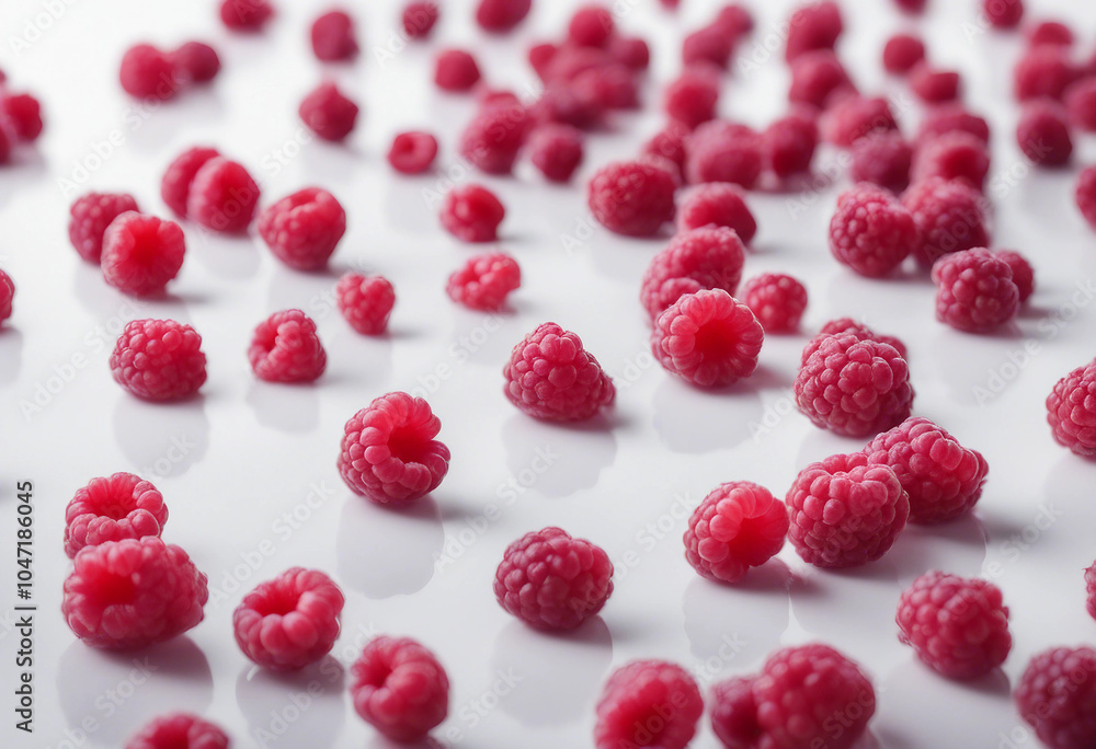 Falling Raspberry isolated on white background full depth of field Falling Raspberry isolated on white background full depth of field