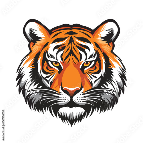 Wallpaper Mural Tiger Head Logo Design Template - Vector Illustration Torontodigital.ca