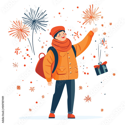 Festive New Year Greetings with anticipation