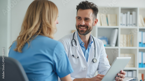 Wallpaper Mural Professional Doctor Consultation and Healthcare Advice Stock Photo: Trustworthy Medical Care and Patient Consultation Image Torontodigital.ca