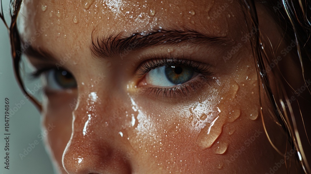 closeup of a woman's eyes