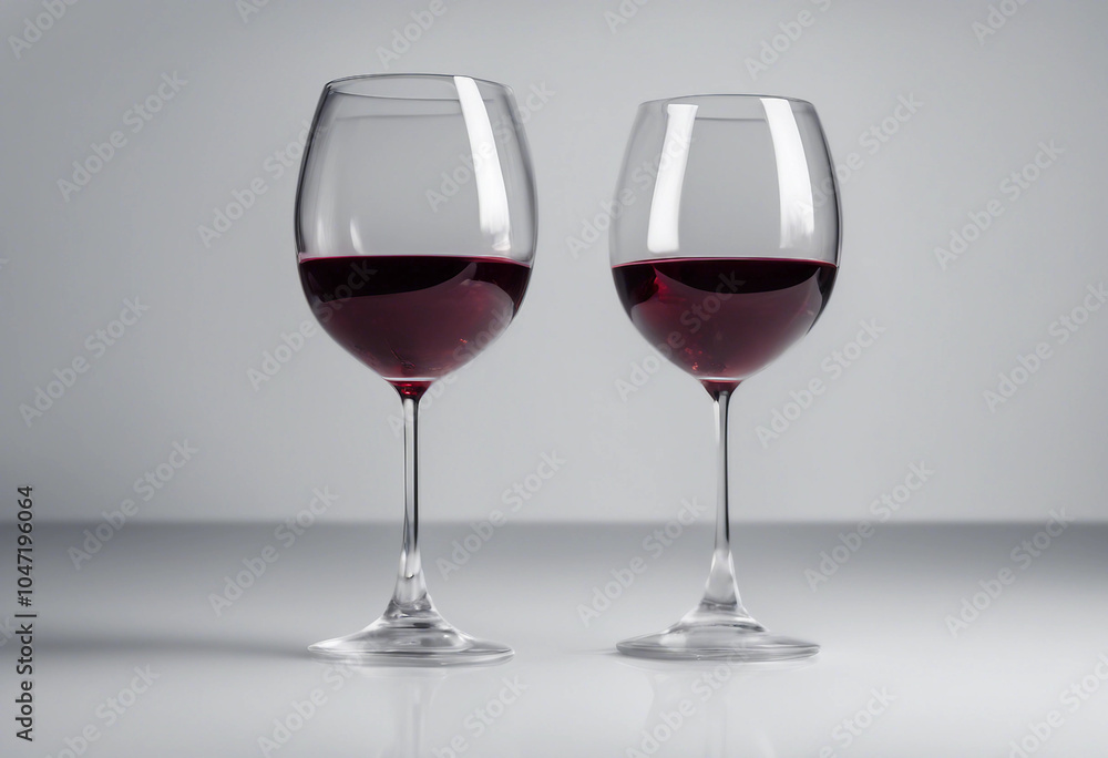 Red Wine in glass isolated on white background full depth of field Red Wine in glass isolated on white background full depth of field
