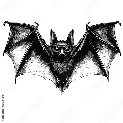 Victoria Bat Vector Illustration Isolated on White Background