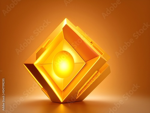 Geometric gold shape pattern abstract background. Line triangle polygon angle fold. Color gradient. 3d effect. Rough grain rough. Design.