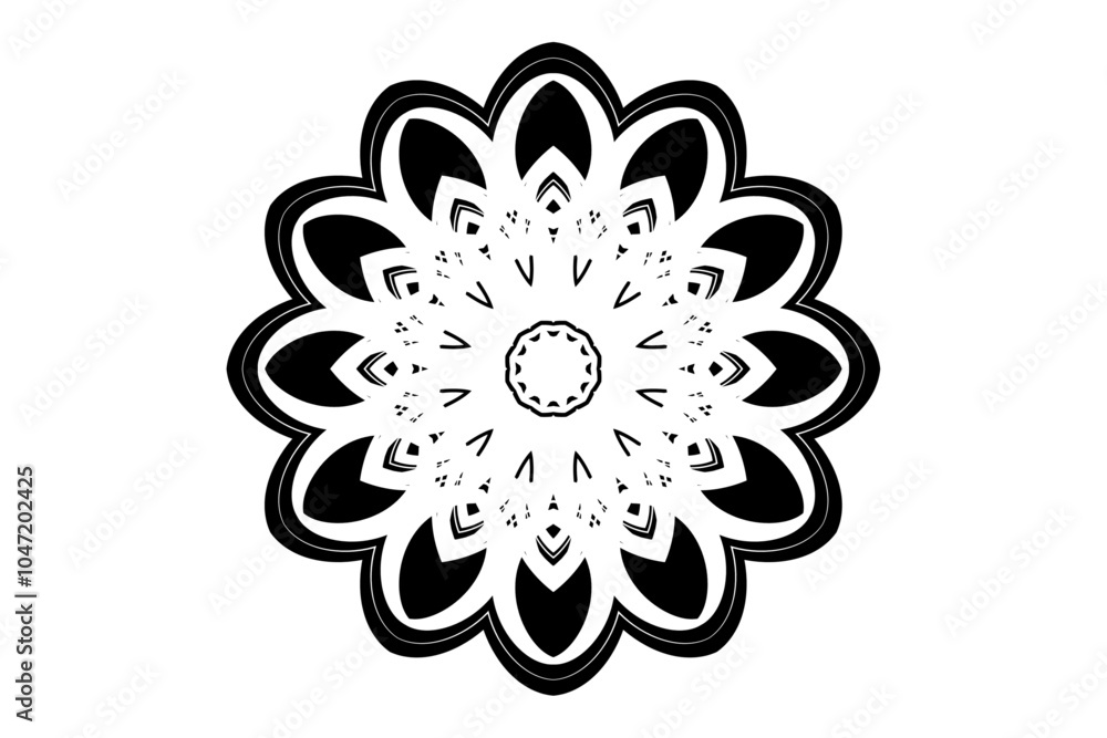 Artistic mandala with central star motif and radiating patterns, perfect for meditation or decor
Artistic mandala with central star motif and radiating patterns, perfect for meditation or decor