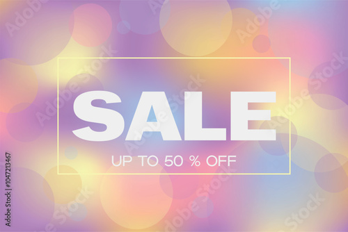 Abstract gradient banner about discounts and sales
