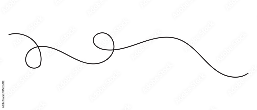 Abstract Squiggle wavy thin line. Squiggle Line Element banner. Vector illustration. Abstract Squiggle wavy thin line. Squiggle Line Element banner. Vector illustration.