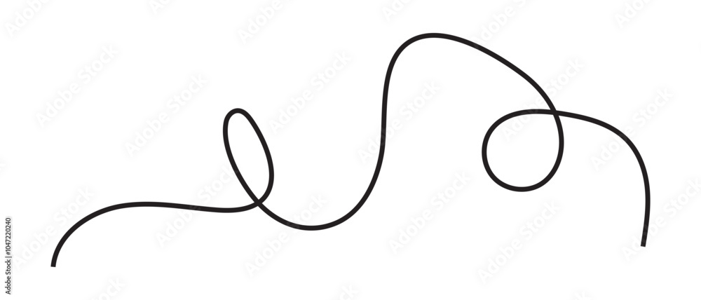 Abstract Squiggle wavy thin line. Squiggle Line Element banner. Vector illustration. Abstract Squiggle wavy thin line. Squiggle Line Element banner. Vector illustration.