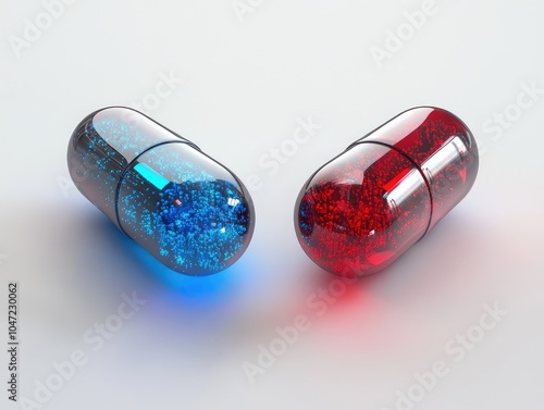 red and blue pills photo