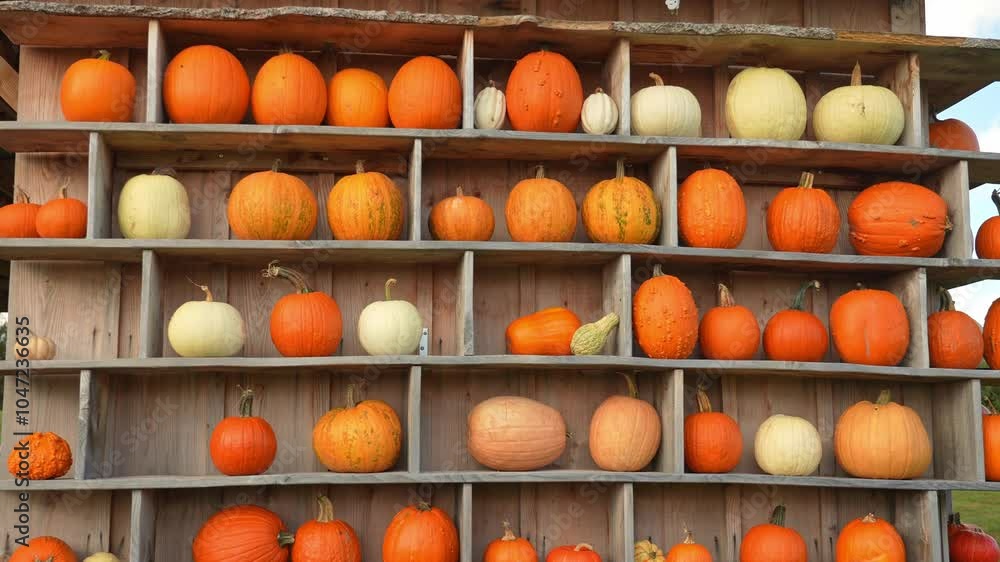Large orange pumpkins at sunny fall evening. Autumn and season holidays. Cinematic Thanksgiving day pumpkin preparation. Thanksgiving family day and Halloween celebration. Autumn farm pumpkin patch. Large orange pumpkins at sunny fall evening. Autumn and season holidays. Cinematic Thanksgiving day pumpkin preparation. Thanksgiving family day and Halloween celebration. Autumn farm pumpkin patch.